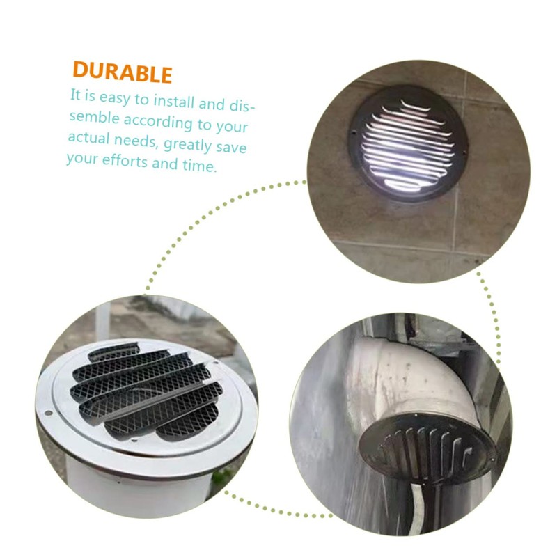 LABRIMP Exhaust Fan Cover Round Stainless Steel Rain Hat Ventilation