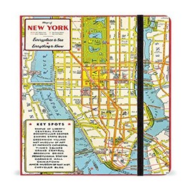 Cavallini Papers & Co. Notebook New York City Map 144 Pages Featuring Classic Cream Lined Paper Stock, 6 x 8