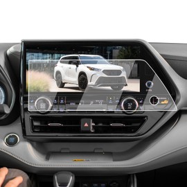 Screen Protector For 2023-2025 Toyota Highlander - 12.3-Inch Navigation HD Tempered Glass Screen Protector For 2023-2025 Highlander(Limited/Platinum/Bronze Edition/XLE/XSE) Accessories 9H Hardness - HD Clear & Anti Fingerprints
