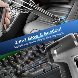 MIANLIFANG Car Vacuum Portable Cordless, 12000PA Mini Handheld Car Vacuum Cleaner, High Power Rechargeable Vacuum with 4000mAh Battery, 2-in-1 Suction & Blower, Washable HEPA Filter