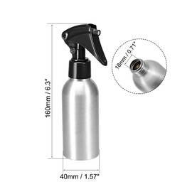 uxcell 3oz/100ml Aluminium Spray Bottle with Fine Mist Sprayer, Empty Refillable Container Travel Bottle for Kitchen Bathroom or Plants Water Sprayer