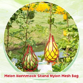 Nuenen 24 Pcs Watermelon Net Melon Hammock Melon Cradle Plant and Garden Supports Pumpkin Support Hanging Bag Protects Watermelons, Honeydew, Squash, Cantaloupes (Red)