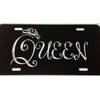 Queen Crown Car Diamond Etched Engraved on Black Aluminum Metal
