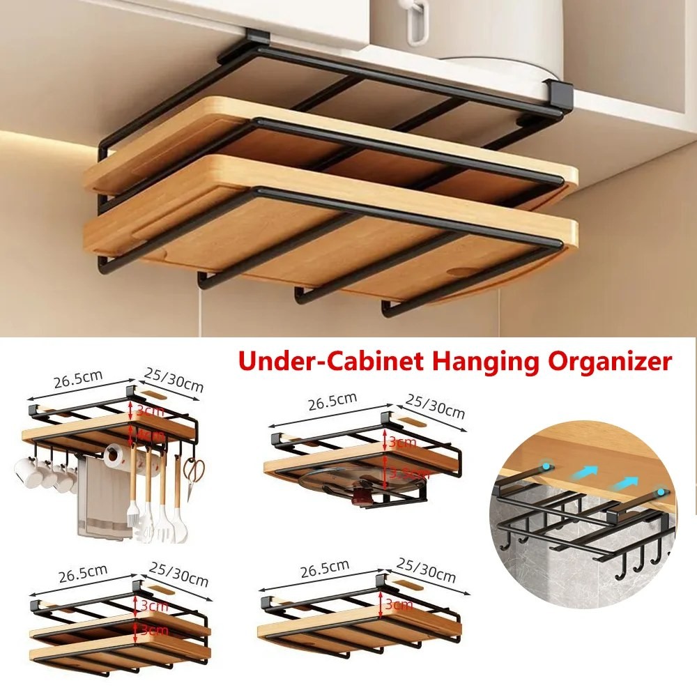 OrganiMax Kitchen Cabinet Organizer Shelf