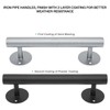 Purife 1 FT Black Matte Heavy Duty Stair Railing, Iron