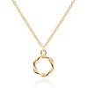 Dainty Twisted Circle Necklace for Women • 14K Gold Plated