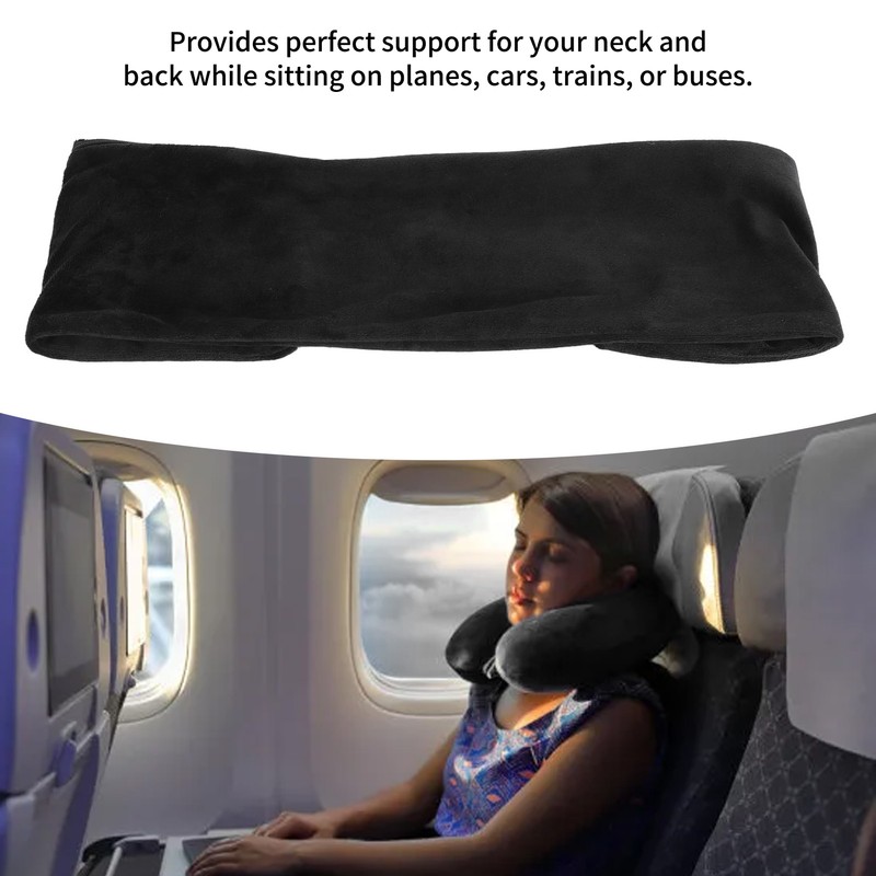 2 Pack Stuffable Travel Pillow Soft Velvet Fillable Airplane Neck