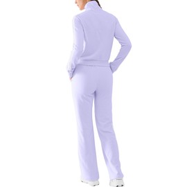 DITOK Track Suits for Women Set 2 Piece Spring Lounge Outfits Zip Up Sweatshirt & Sweatpants with Pocket Jogger Sweatsuits, Light Purple