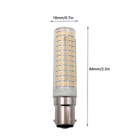 Lxcom Lighting BA15D LED Corn Bulb Dimmable 15W Double Contact Bayonet Base 136 LEDs 2835 SMD 120W Equivalent JD Type T3/T4 Halogen Bulbs Warm White 3000K for Sewing Machine Lamp Ceiling Fans, 4 Pack