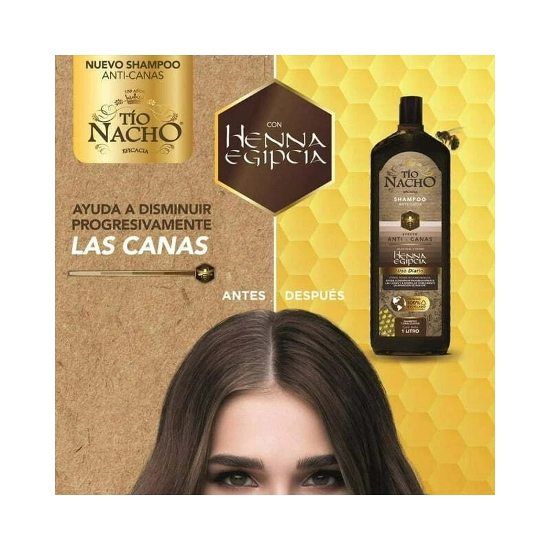 Tío Nacho Shampoo Anti-Caída y Anti-Canas con Jalea Real y