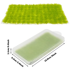 Cayway 312 PCS Static Grass Tuft 3 Color Model Grass Tufts Railway Artificial Grass Miniature Grass Tuft Terrain Kit for DIY Model Railway Fairy Garden Diorama Scenery