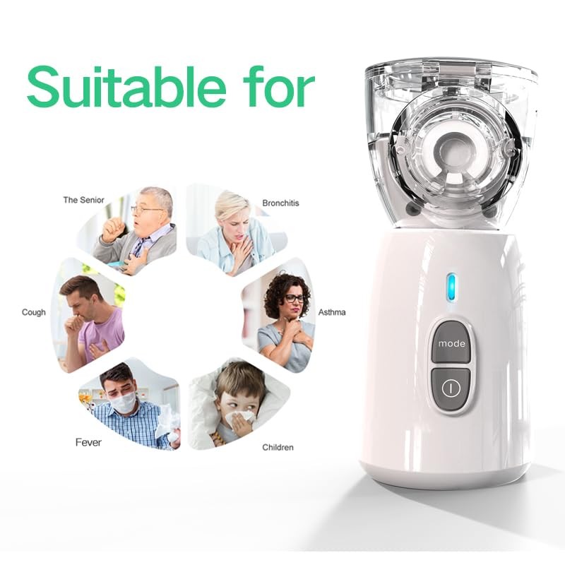 Aljubeiha Personal Cool Mist Steam Inhaler, Portable Atomizer Hydrating Mist,