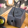 Restaurantware Tetsubin 27 Ounce Cast Iron Teapot 1 Cube Iron