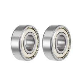 sourcing map 6202ZZ Deep Groove Ball Bearings Z2 15mm X 35mm X 11mm Double Shielded Carbon Steel 2pcs
