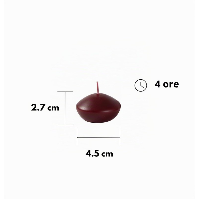 Cereria Di Giorgio - 20 Candele Galleggianti - Ø 4.5