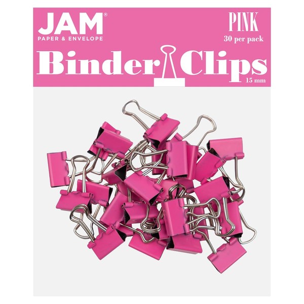 JAM PAPER Colorful Binder Clips - Extra Small - 3/5