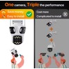 GESKS ICSEE 4K 8MP 3 Lens WiFi PTZ Security Camera,