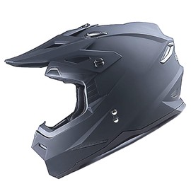 1Storm Adult Motocross Helmet BMX MX ATV Dirt Bike Four Wheeler Quad Motorcycle Full Face Helmet Racing Style: HF801 Matt Black