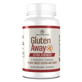 Berry Gen Restore Gluten Away Dietary Supplement – Extra Strength Digestive Enzyme Health Gluten & Casein, Slower Digestion Release Protein Amino Acid in Bloodstream for Men and Women – 60 Capsules.