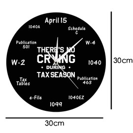The Geeky Days 12'' Accountant Clock Tax Season Wall Clock Silent Non Ticking Clock for Accounting Tax Accountant Gifts Accountant Tax Preparer Office