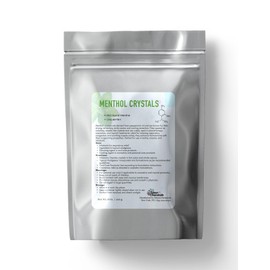 Menthol Crystal Cosmetic Grade - 8 Oz / 226 Grams - Menthol Crystals Organic 100% Pure Peppermint Extract for DIY Cosmetics - Menthol Crystals for Shower Steamers,Creams & Soaps by Talsen Chemicals