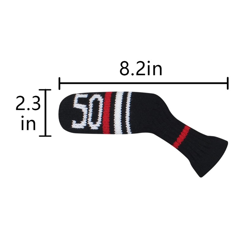 Knitted Wedge Golf Iron Headcovers 7 PCS Club Protector 48,50,52,54,56,58,60