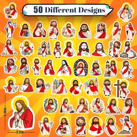 100PSC - Pegatinas de Jesús para niños, lindo versículo bíblico de dibujos animados y pegatinas cristianas, calcomanías de fe religiosa para diarios, cuadernos, álbumes de recortes, regalos misioneros