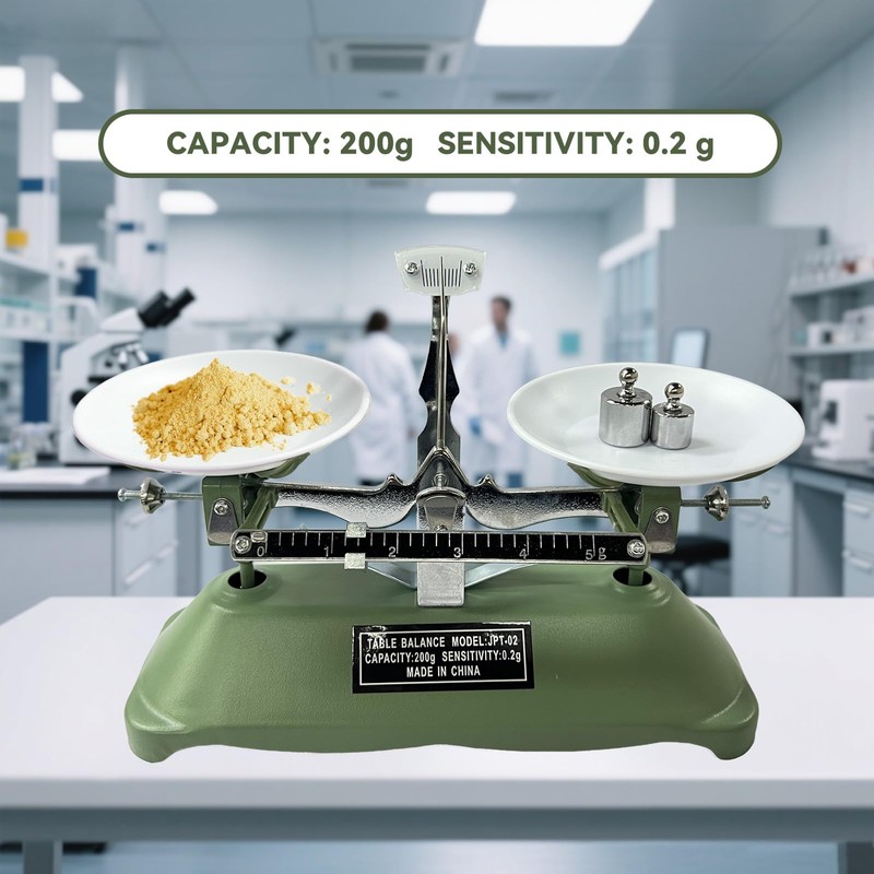 TADA 200g/0.2g Mechanical Balance Scale with Calibration Weights for Science