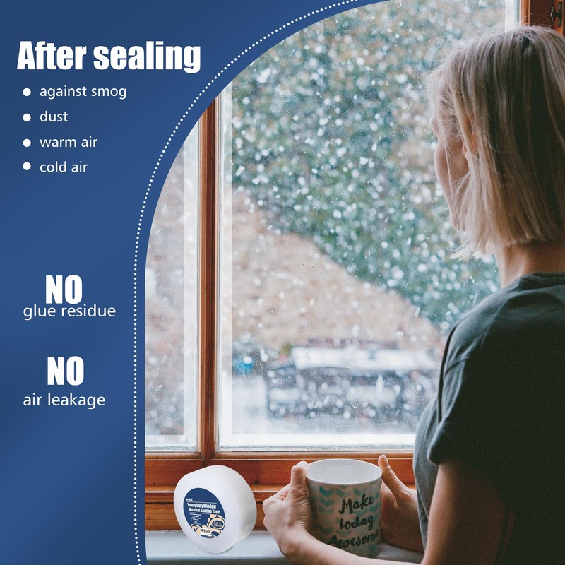 Breliter Heavy Duty Window Weather Sealing Tape - Transparent, 3