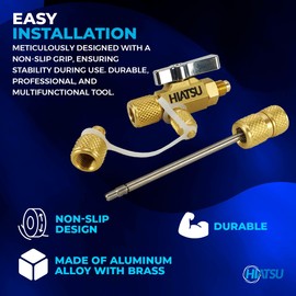 HVAC Valve Core Removal Tool | 1/4" & 5/16" SAE | Vacuum-Rated to 20 Microns | High-Flow for R410A R22 R32 Systems | Magnetic Tip for Strong Hold | VCRH-1