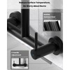 Matte Black Wall Mount Kitchen Sink Faucet 2 Handles, 8