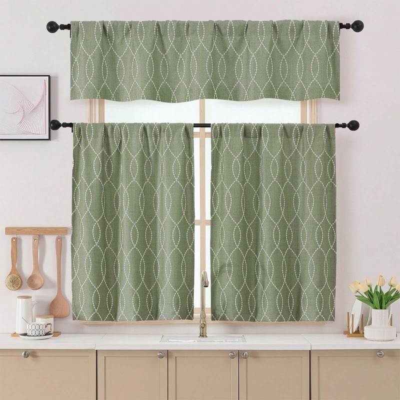 Small Valance Curtains for Windows 52Wx14L, 1 Pack