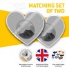 2 x 7.5cm Heart Stickers - Camping Tent Forest Decals