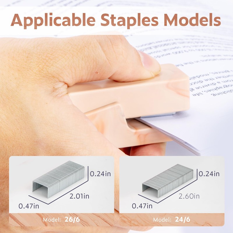 NUSIGN Mini Stapler with 830 Staples, Small Cute Desk Staplers,