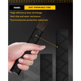 Heat shrink tubing, 3.2 Ft, Diameter 28mm (1.1 in), for Fishing rod, Oar handle, Kayak paddle, Hammer wood handle, Rod wrap, Bamboo handle, Racket handle, Sailboat mast, Metal tube Insulation Non-slip