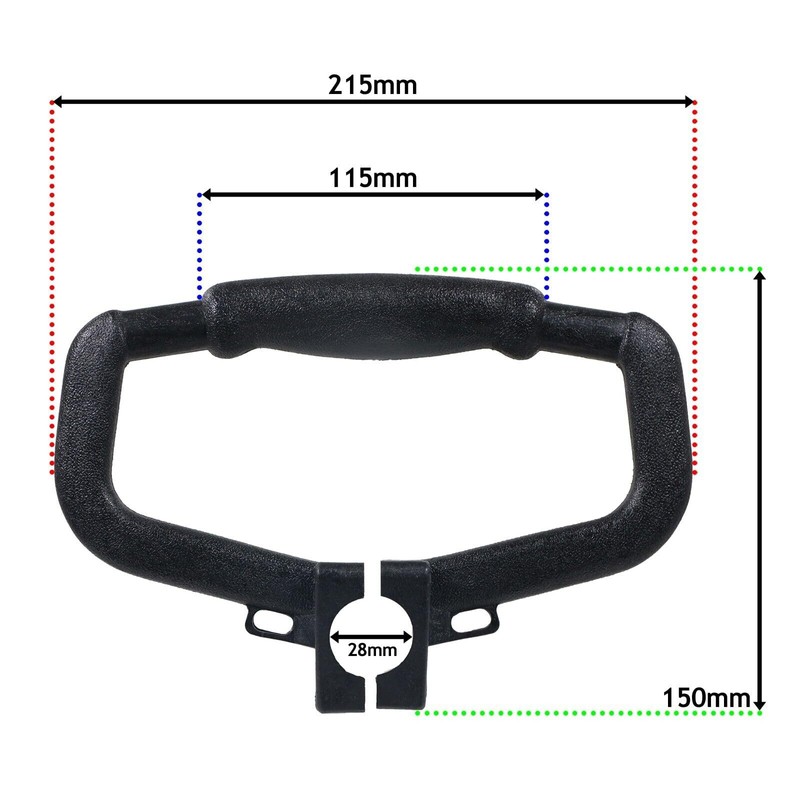 Spares2go Universal Strimmer Grip Handle Brushcutter Trimmer Pole Shaft Kit