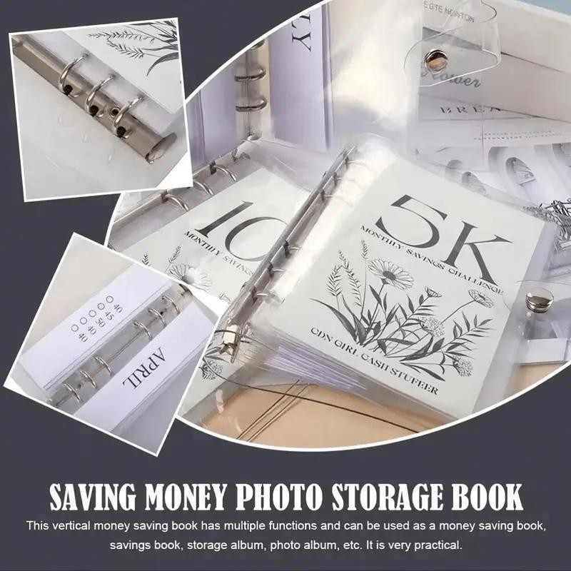 A6 12 Month Money Saving Challenge Binder, 1 Count Money