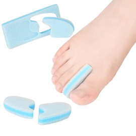 Toe Separator,Bunion Corrector & DYKOOK 6 Pieces Foam Toe Separators for Women,Sponge Bunion Pads for Curled Toes and Overlapping Toes,Toe Spacers for Corn and Hammer Toe Relief