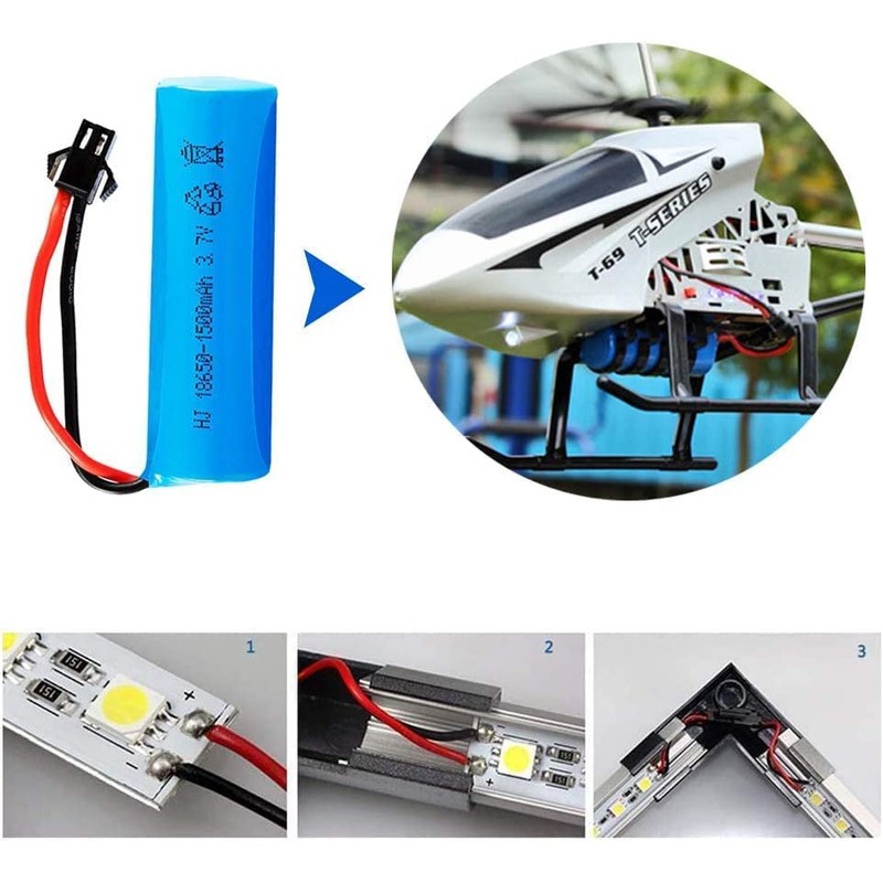 10 Pairs 2 Pin JST SM Male LED Connector Cable