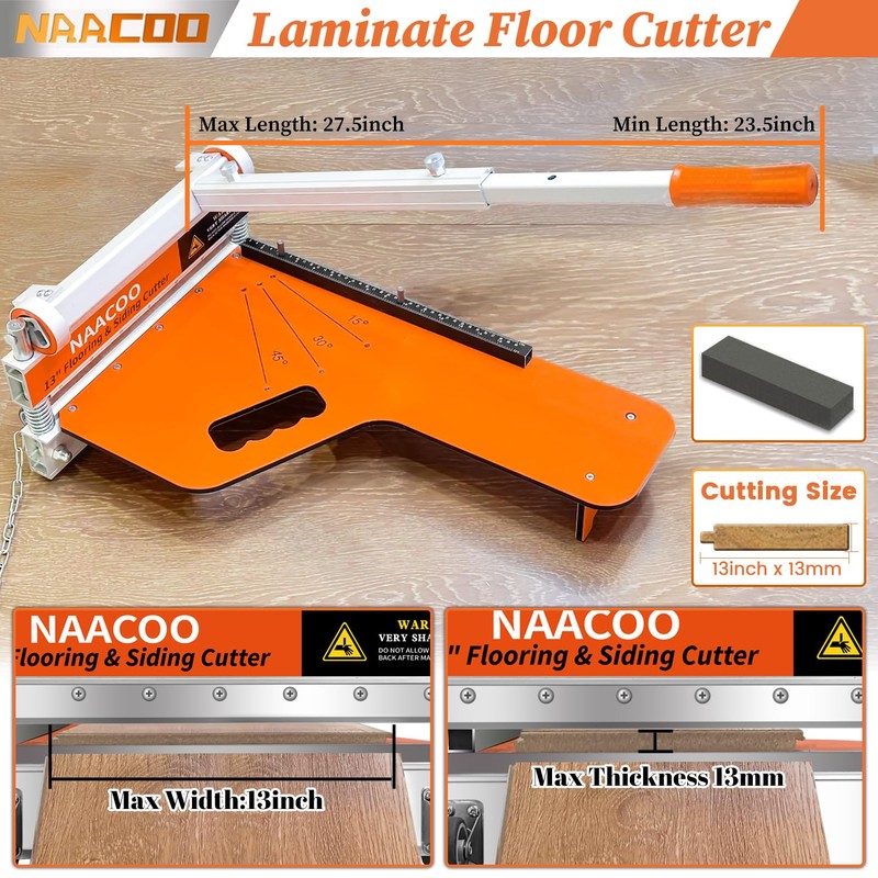 NAACOO 13In Laminate Floor Cutter with Wheel, 13MM Vinyl Plank