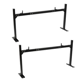 Cbhfmljd Truck Rack Pick up Truck Ladder Rack, Adjustable Trailer Rack Ladder Rack for Truck 71" x 14" x 34" 800lbs Truck Bed Rack for Wood, Surfboards, Kayaks, Ladders, Lumber, Tents (Black)