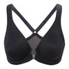 Delimira Women's Front-Fastening Full-Cup Plunge Racerback Bra with Underwiring and