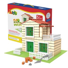 Buroku - Brick House Building Set | 171 Pieces of Safe ABS Plastic for Children | Enhances Early Skills and Intelligence Development | Recyclable Material, Plastic.