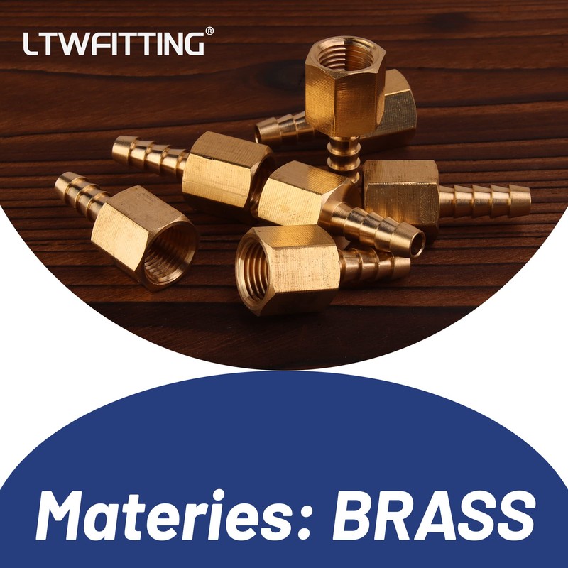 LTWFITTING Brass BSP Fitting Coupler/Adapter 1/4-Inch Female BSPP x 6mm