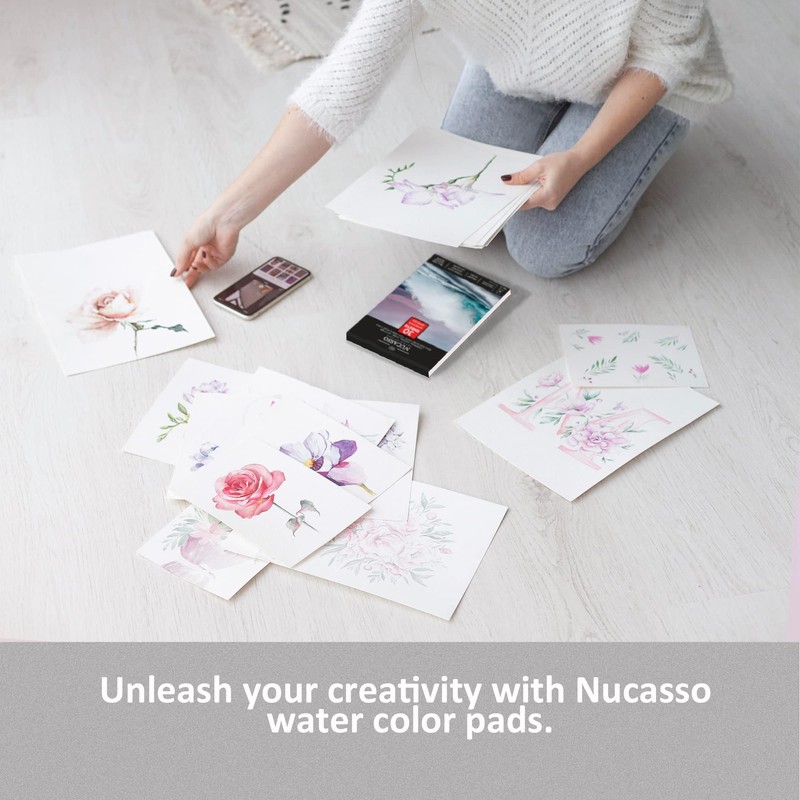 NUCASSO Watercolour Paper Pad - Pack of 2 - A5