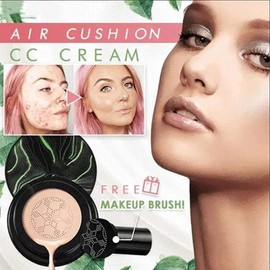 Mushroom Head Air Cushion CC Cream Foundation, Moisturizing BB Cream Nude Long Lasting Matte Concealer Air Heads CC Cream Face Makeup Foundation (Natural)
