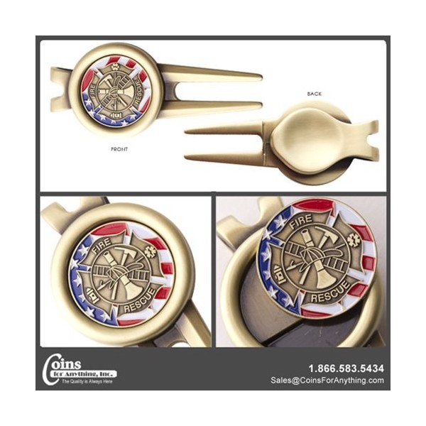 Fireman Golf Divot Tool & Ball Marker