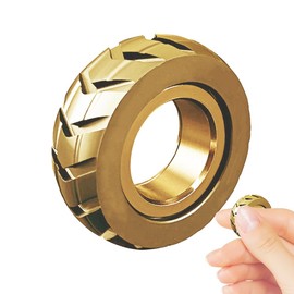 OBEST EDC Fidget Slider Toys, Metal Slider Fidget Ring, Magnetic ADHD Stress Relief Toy Spin Rings, Recreational Fidget Toy for Adults Teens -Mechanic