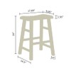eHemco Heavy-Duty Saddle Seat Kitchen Counter Height Barstools, 24 Inches,