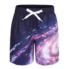 Boys Swim Trunks Quick Dry Swim Shorts for Kids Boys Board Shorts Beach Surfing Swimwear Nebula Size 8/7-8 Years